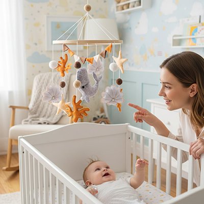 Mobile bebe ocean moment ludique maman