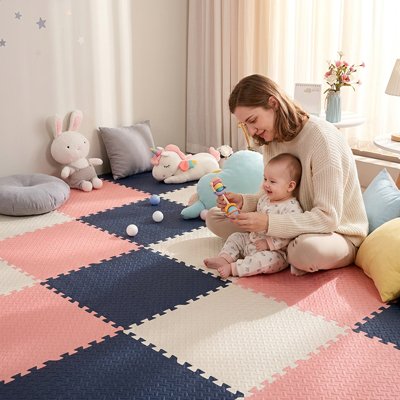 Tapis mousse puzzle maman joue avec bebe