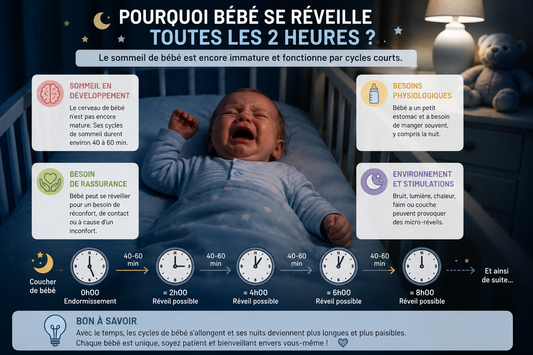 Pourquoi bébé se réveille toutes les 2 heures ?