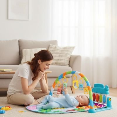 Arche d'éveil multicolore bebe dos toucher