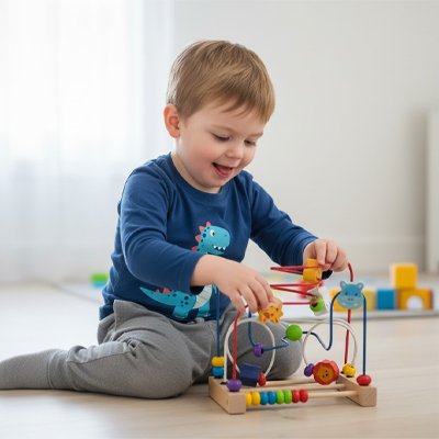Boulier en bois garcon utilise circuit