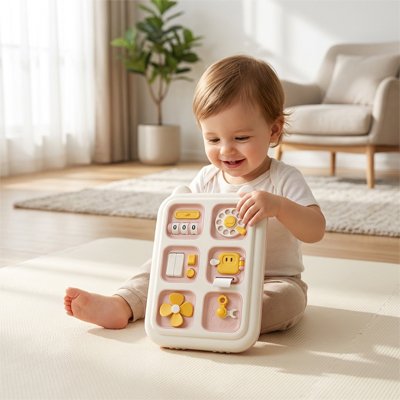 Busy board baby girl touche