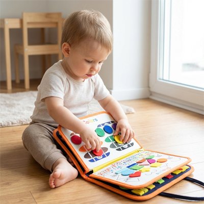 Busy board bebe garcon touche