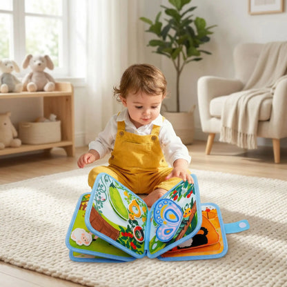 busy board animals fillette decouvre