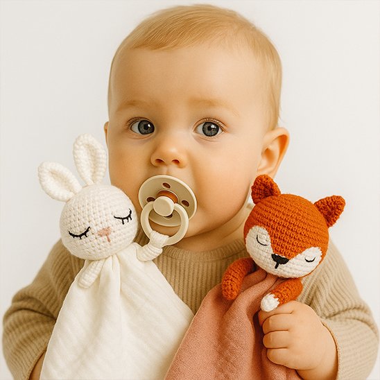 Doudou bebe introduit lapin et renard