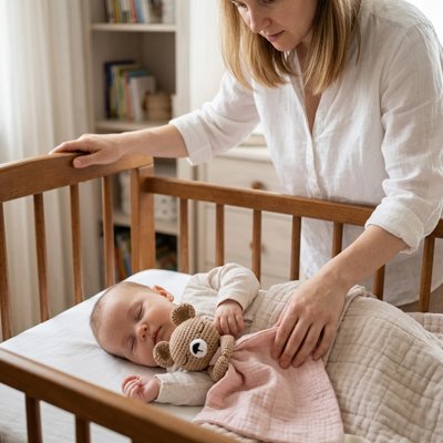 Doudou bebe maman berce bebe et doudou