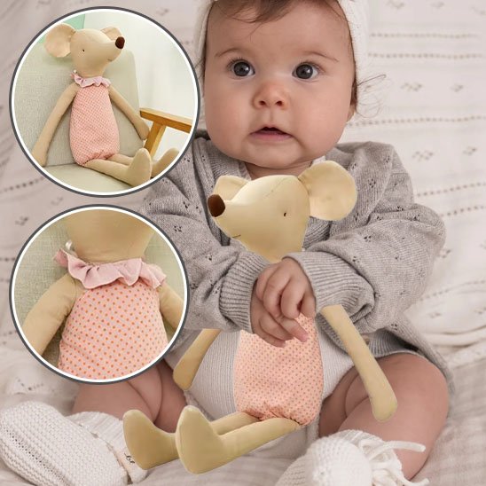 Doudou fille avec bebe