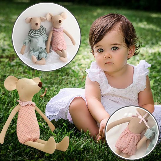 Doudou fille avec fillette