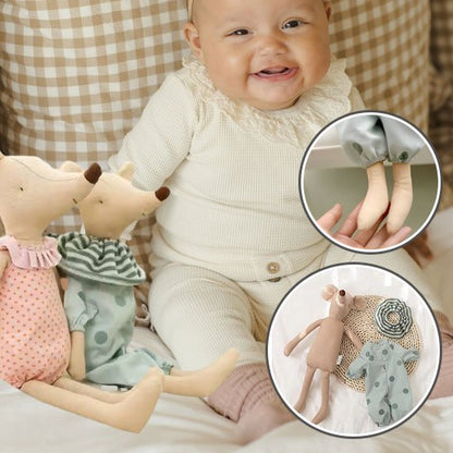 Doudou garcon et fille avec bebe
