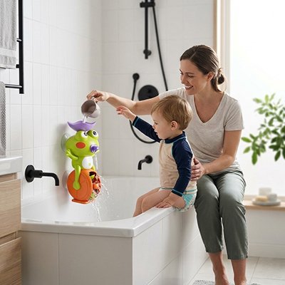 Jouet baignoire bebe maman montre fonctionnement