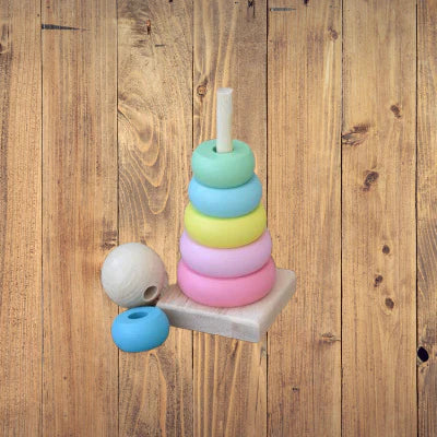 jouet bois macaron cinq