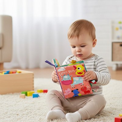 Livre bebe en tissus lecture 
