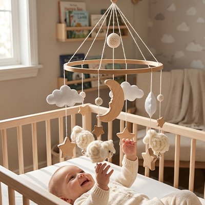 Mobile bébé astres boy voyage