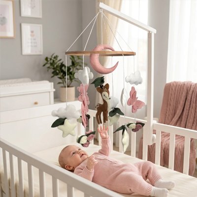 Mobile bébé bambi bebe sur dos tactile