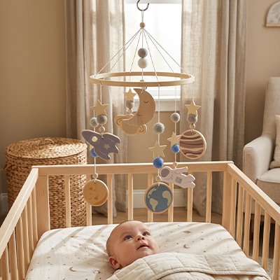 Mobile bebe spatial bebe contemple