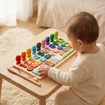 Puzzle bois bebe boy decouvre forme
