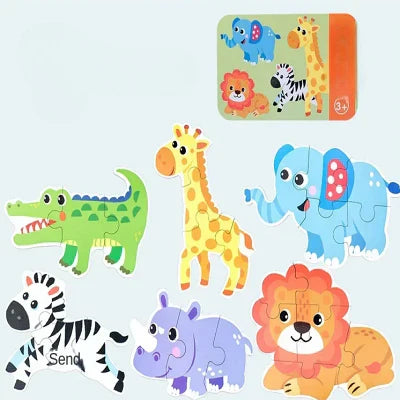 puzzle montessori sauvage animaux