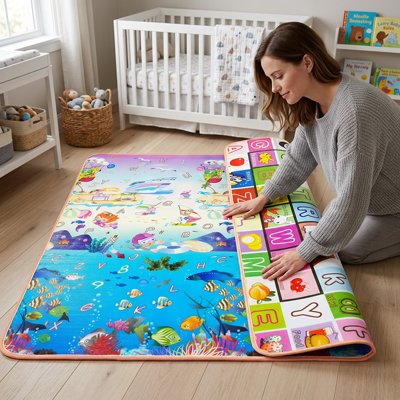 Tapis de sol bébé ocean maman plie