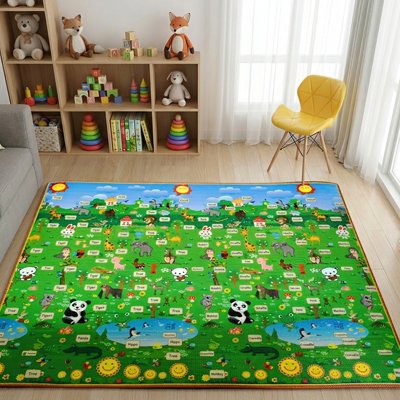 Tapis de sol bébé panda presentation