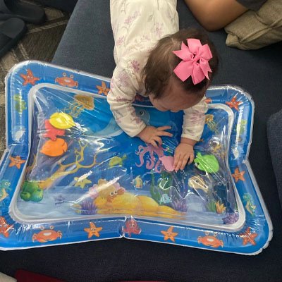 Tapis d'eau bébé fille noeud