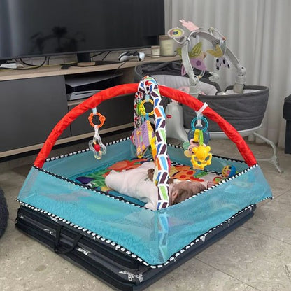 tapis d'éveil bleu bebe joue