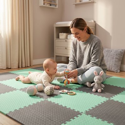 Tapis mousse puzzle moment jeu avec maman